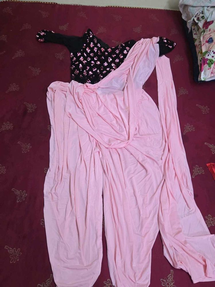 Western Stylish Party Wear Pattiala Half Saree