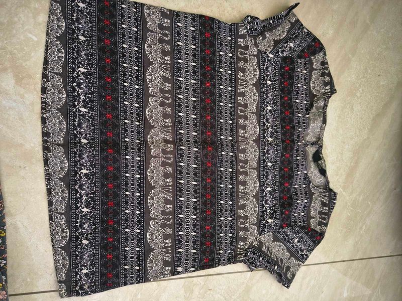 Boho Elephant Print Top
