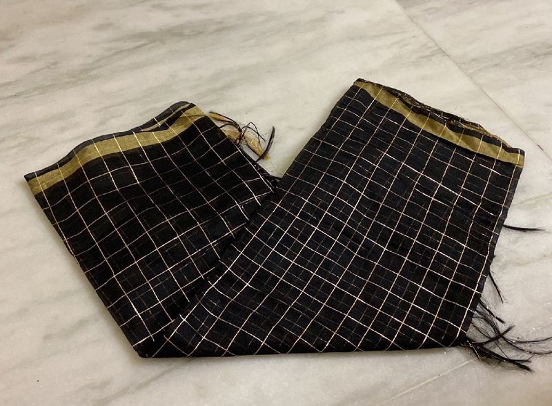 Black &amp; Gold Checkered Scarf
