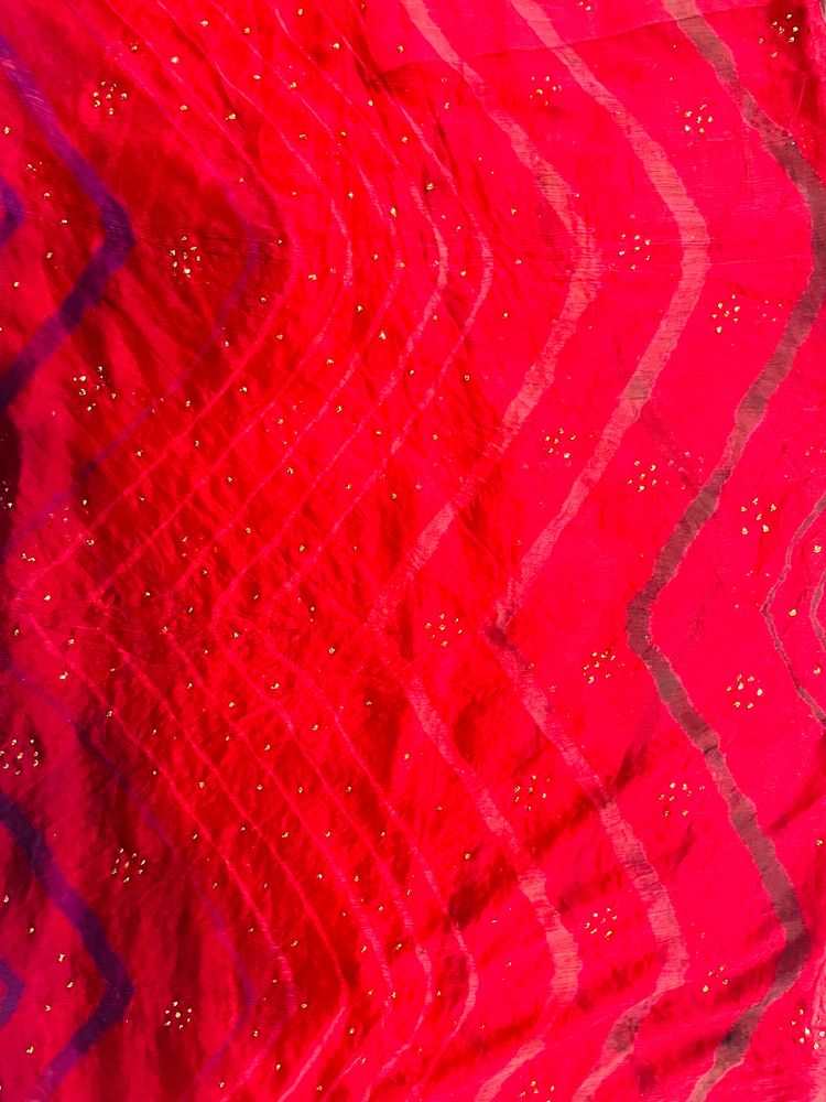 Mehroon Lehariya Saree