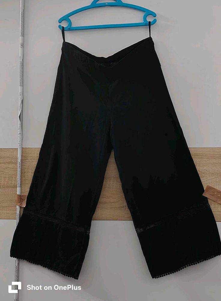 Avaasa Black Wide Leg Palazzo