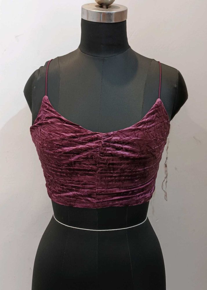Velvet Cami Crop Top 30 to 32
