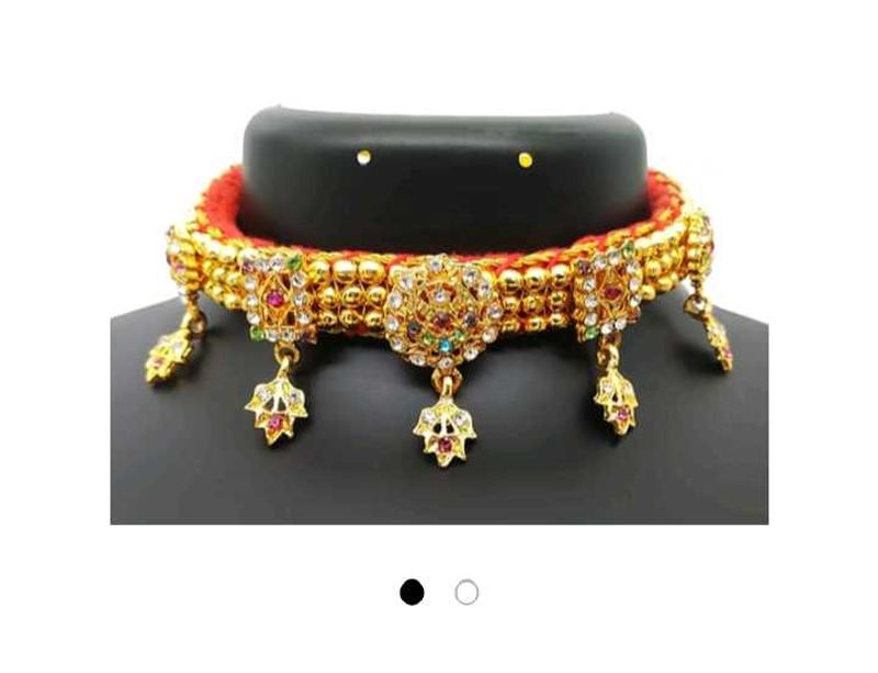 Exquisite Kundan Choker Necklace Set for Women