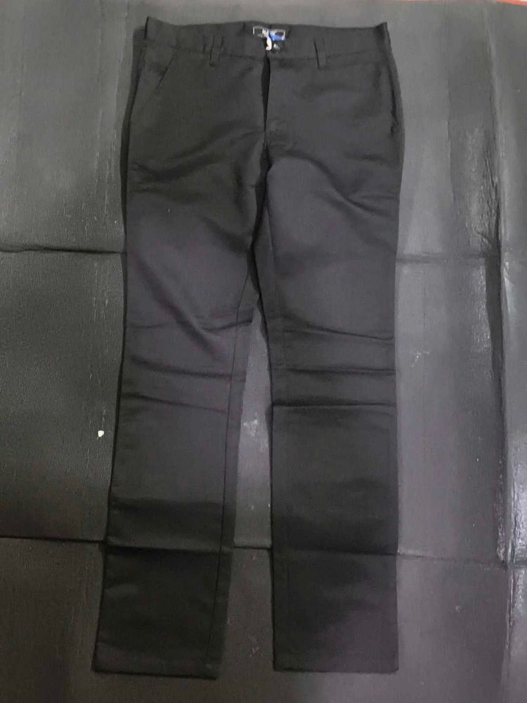 Black Slim Fit Casual Pants