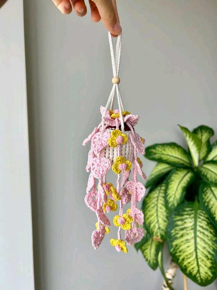 Handmade Crochet Hanging Plant Decor