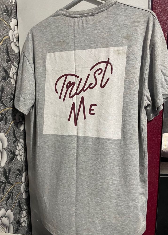 Grey Basic Oversized T-Shirt