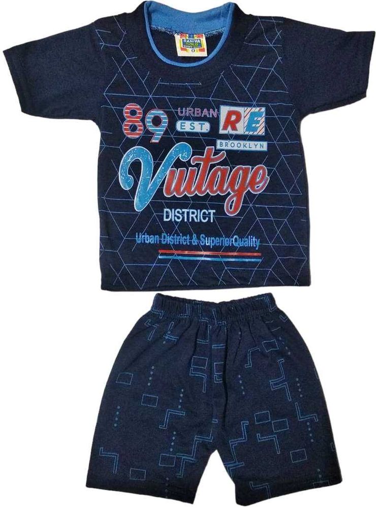Kids Vintage Style T-Shirt and Shorts Set