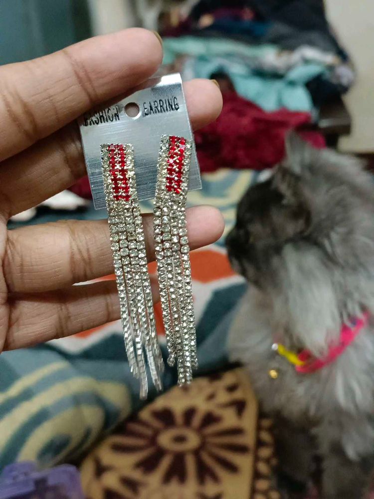 Dangling Rhinestone Earrings