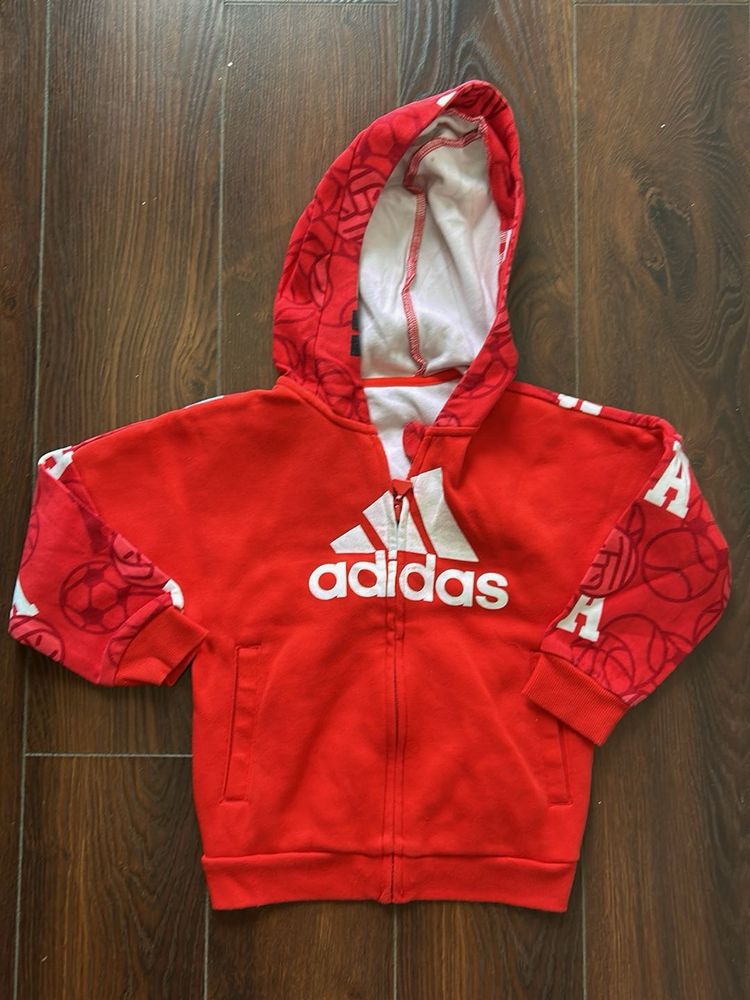 Adidas Red Zip Hoodie First copy