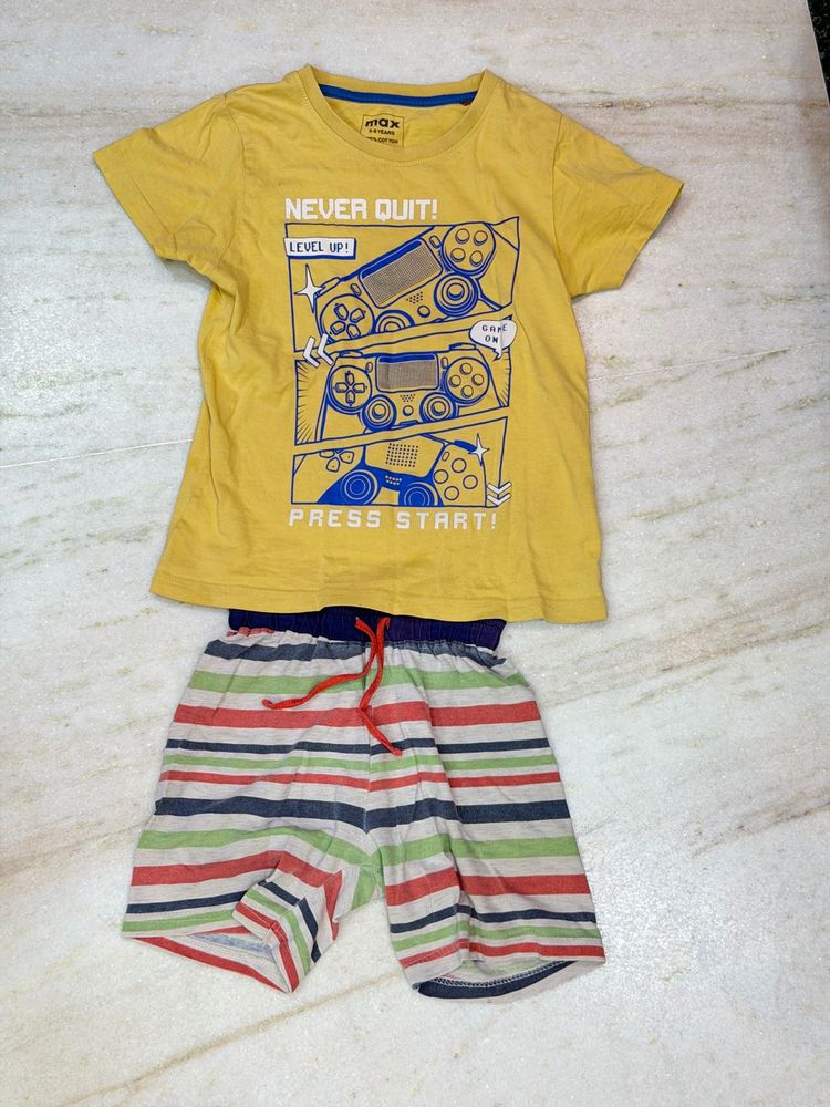 kids tshirt and shorts set