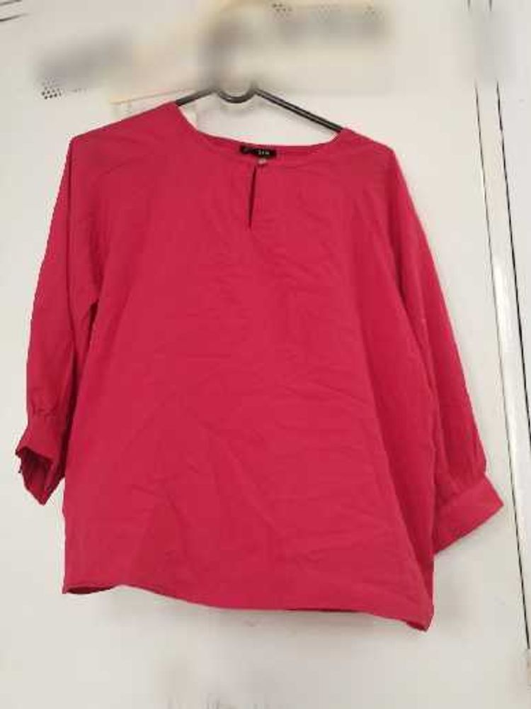Vibrant Red Casual Blouse