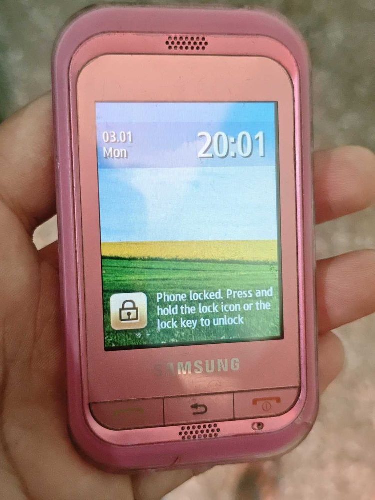 Pink Samsung Mobile Phone