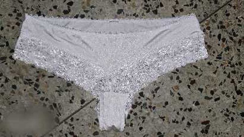 White Lace Trim Briefs