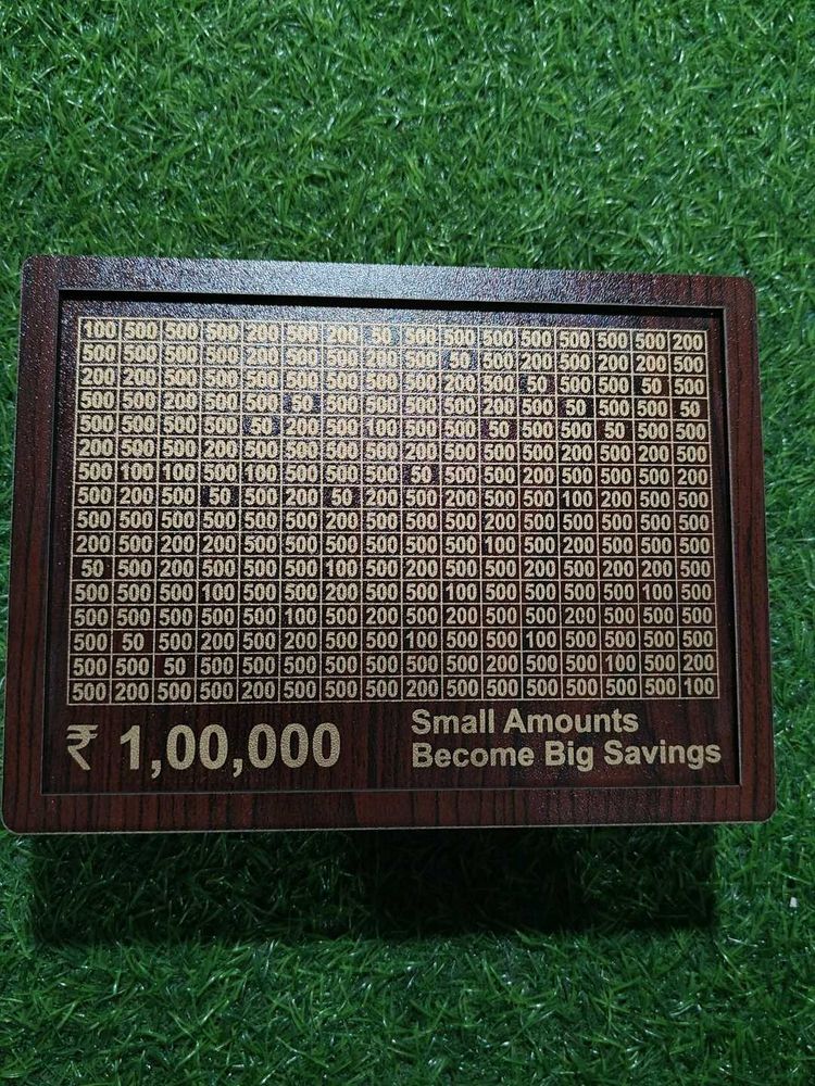 Wooden Savings Tracker Board