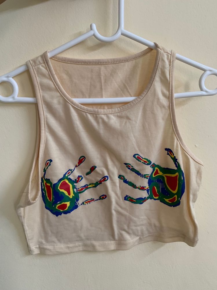 Hand thermal print tank top