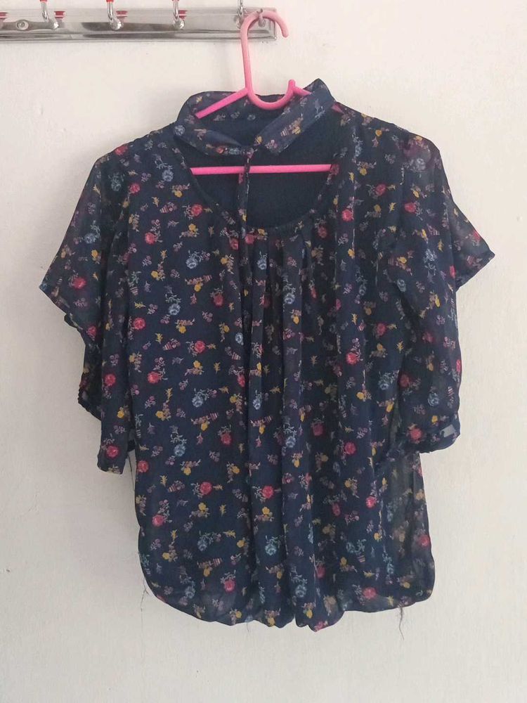 Chic Floral Print Blouse