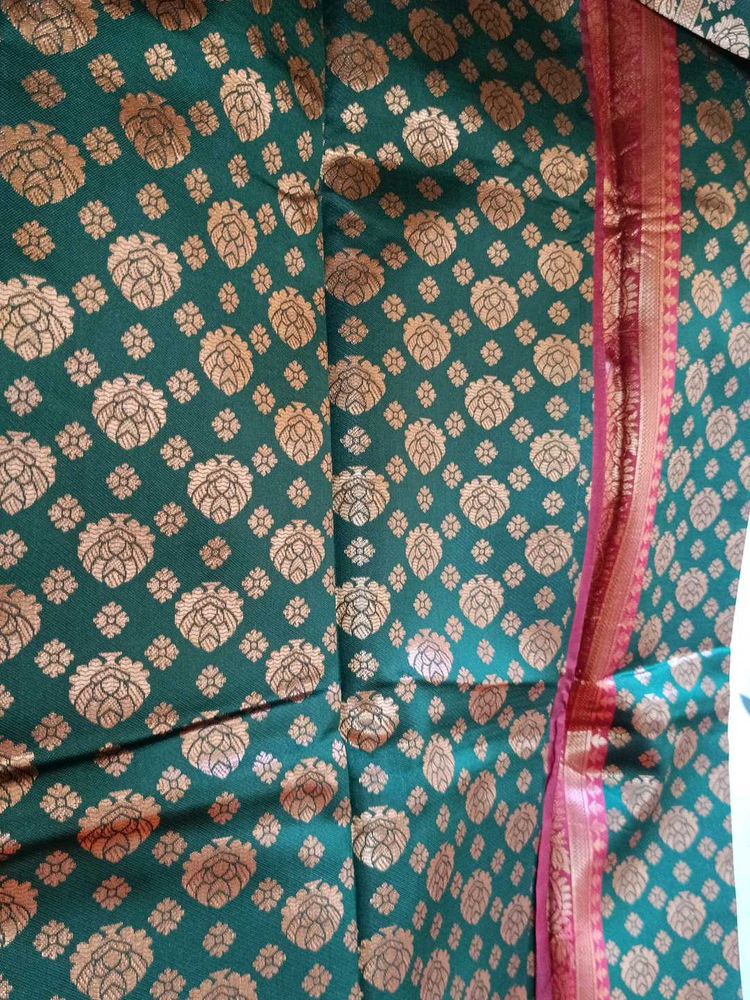 Beautiful Green Brocade Saree