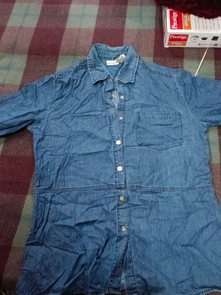 Denim Button-Down Shirt