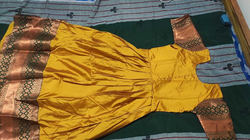 Party Wear silk Gown customised
