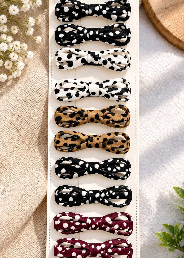 Cute Bow Hair Clips Set