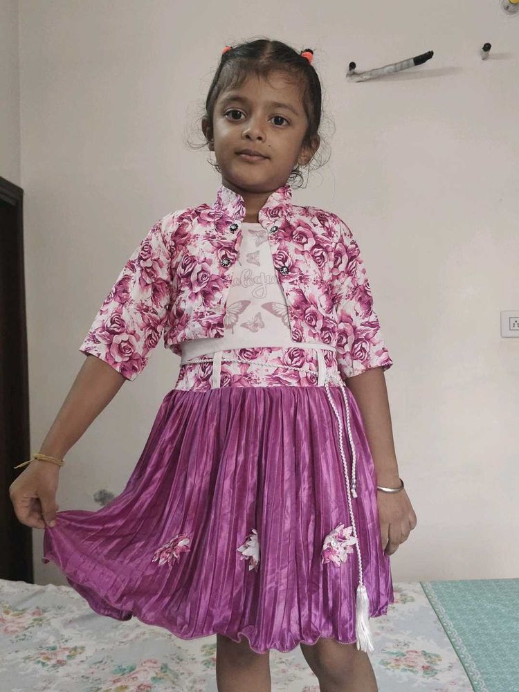 Cute Floral Print Dress for Girls