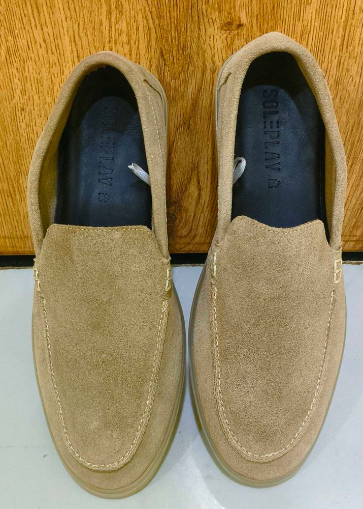 Stylish Tan Suede Loafers