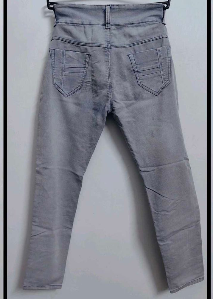 Grey Wash Denim Jeans
