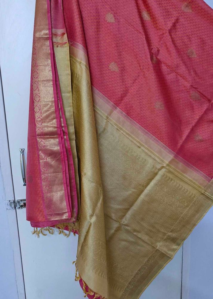Pure Silk Kanjivaram Saree with Zari (Nalli)