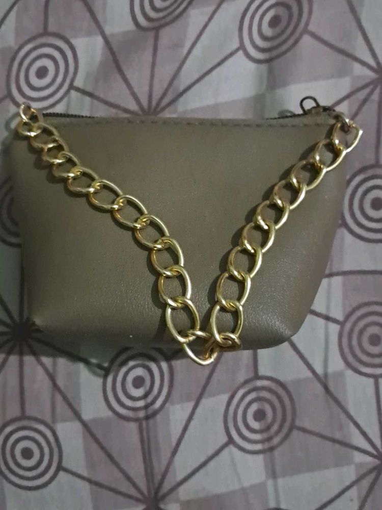 Chic Clutch with Gold Chain