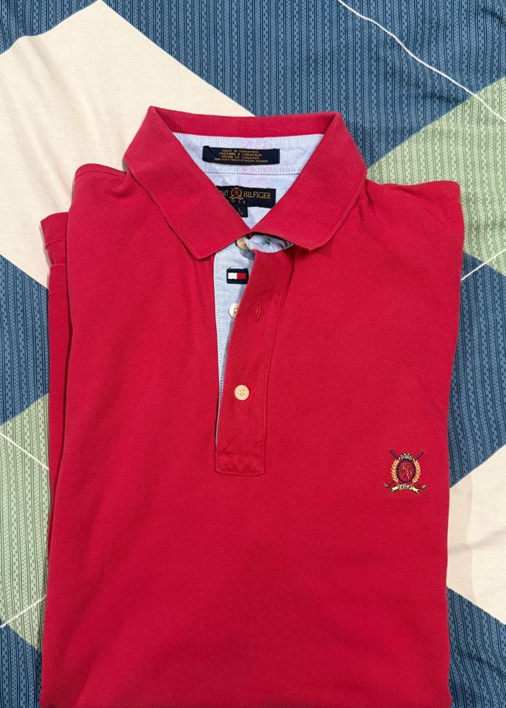 Tommy Hilfiger Red Polo Shirt