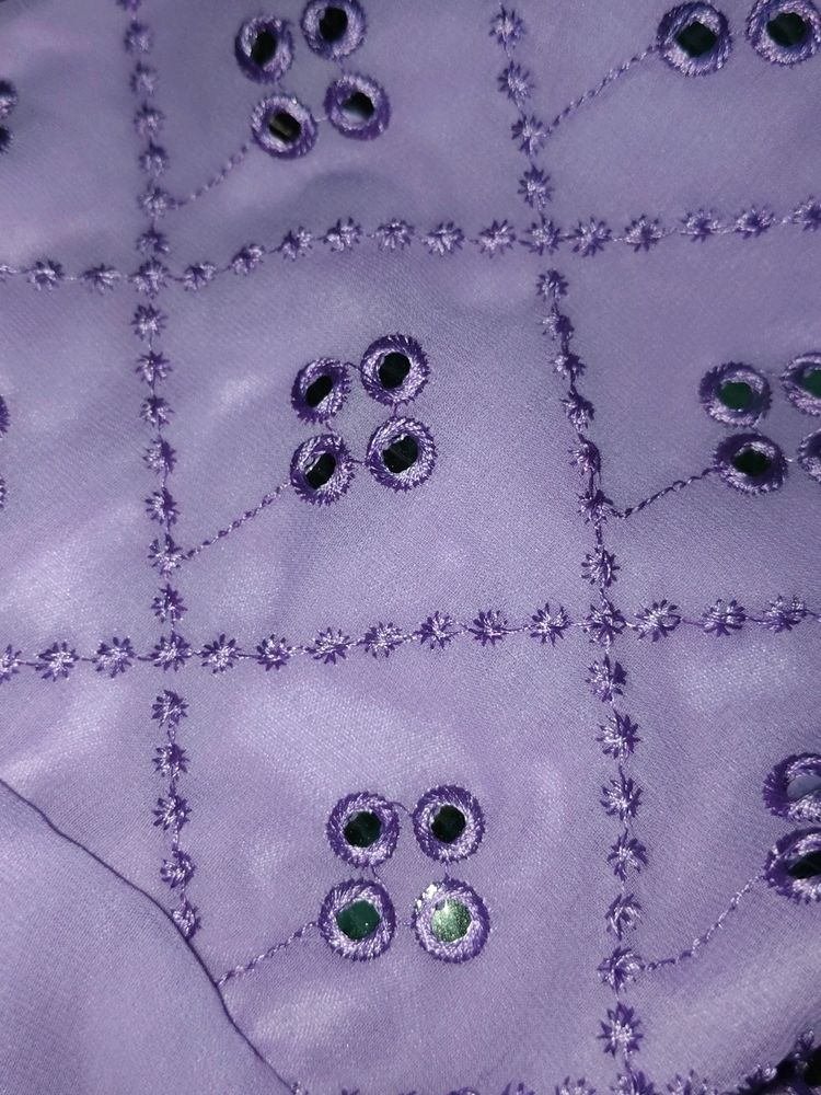 Lavendar Long Gown 🌟💎 Mirror Work Like New