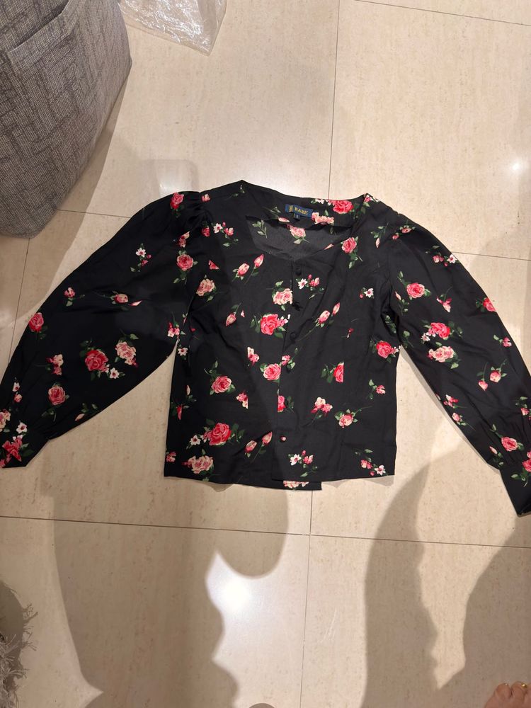 Floral Print Long Sleeve Top