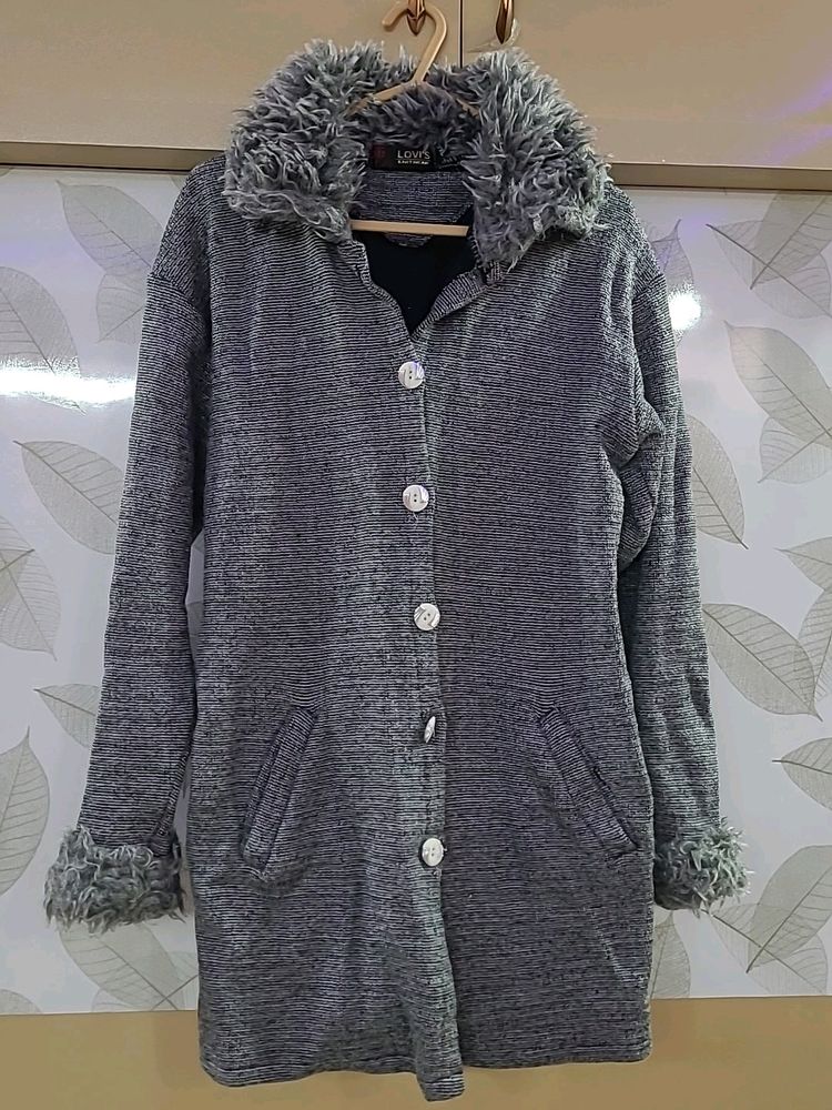 Korean Winter Coat Woolen Fur