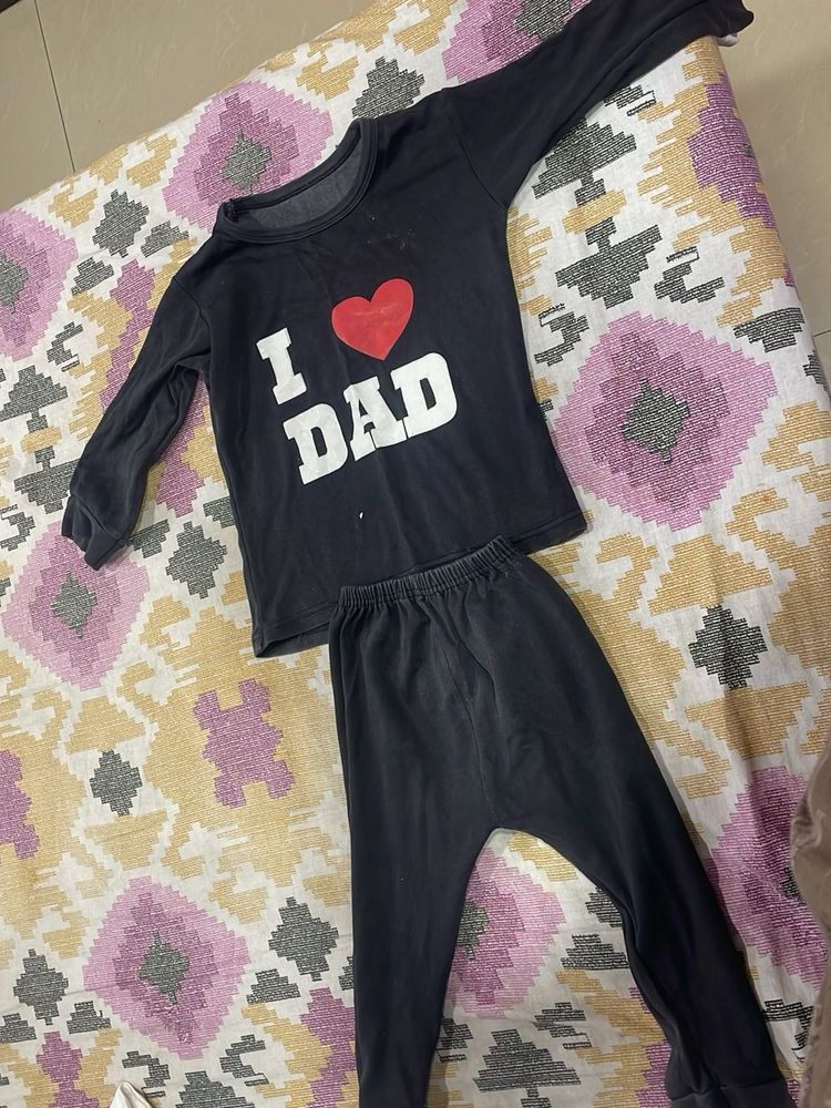 Cute 'I <3 Dad' Pajama Set