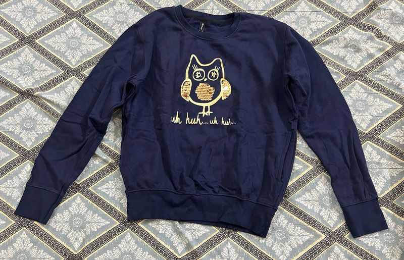 Cute Owl Sequin Sweatshirt
