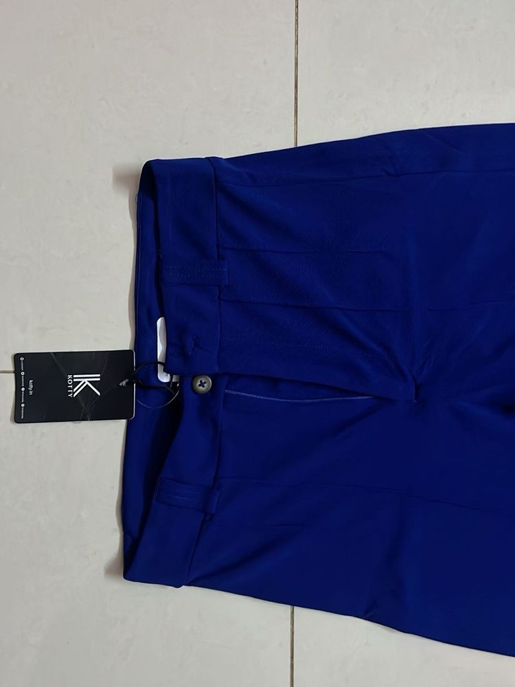 Hight waist Blue Wide Leg Trousers
