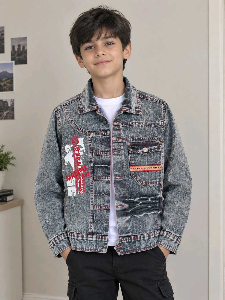 Denim Jacket with Graphic Print (boys 8-10y.old)