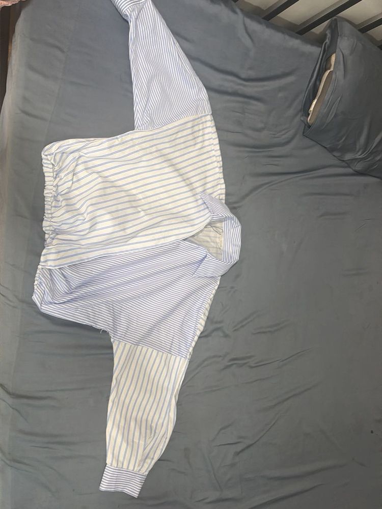 zara open front shirt