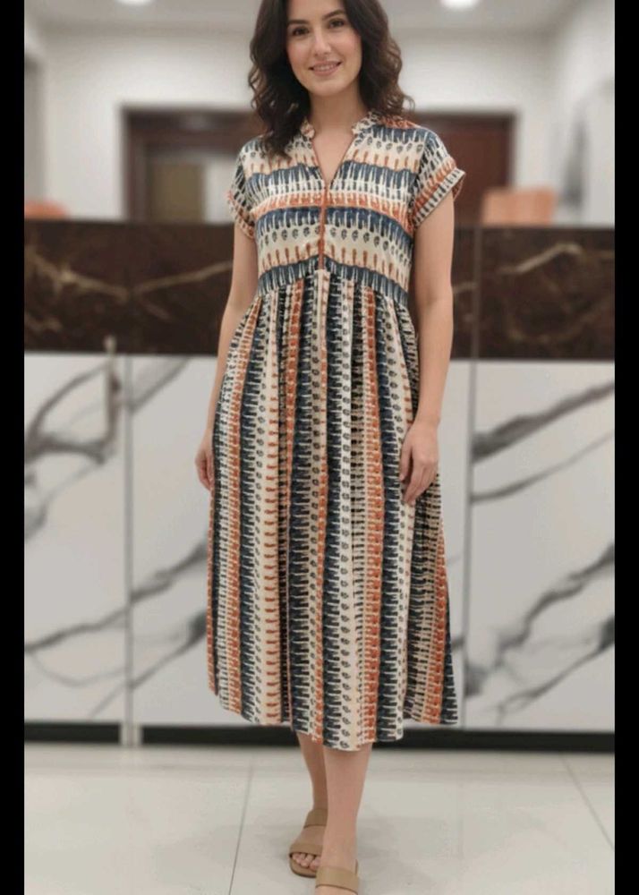 Libas-Puffed Sleeves Long Kurta (Size-L)