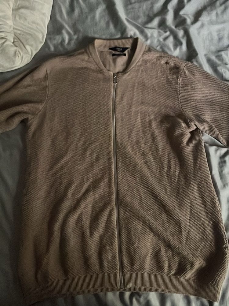 Zip-Up Knit Jacket