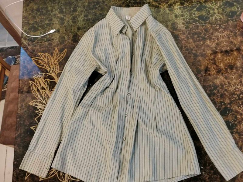 Striped Button-Down Shirt