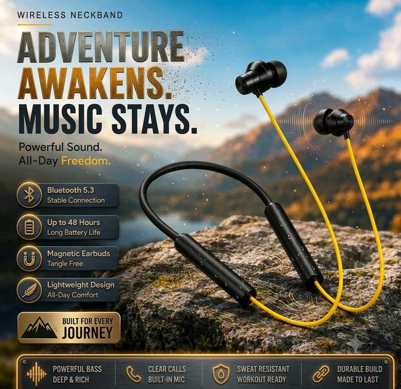 Wireless Neckband Earphones