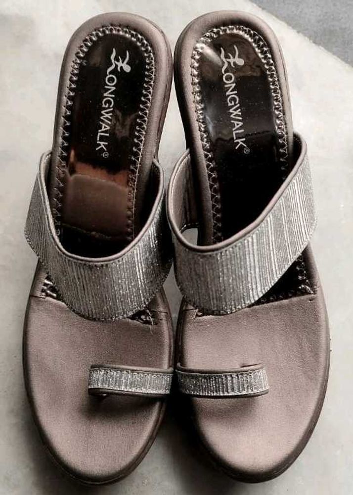 LONGWALK Silver Tone Toe Ring Heels