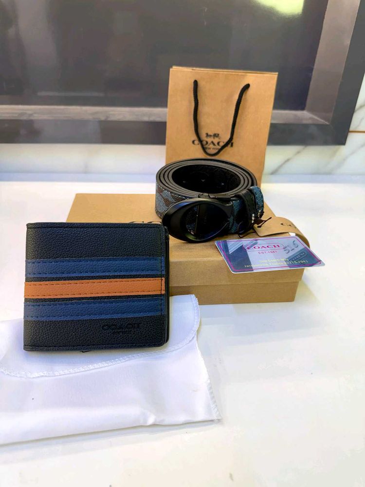 Coach Belt &amp; Wallet Set