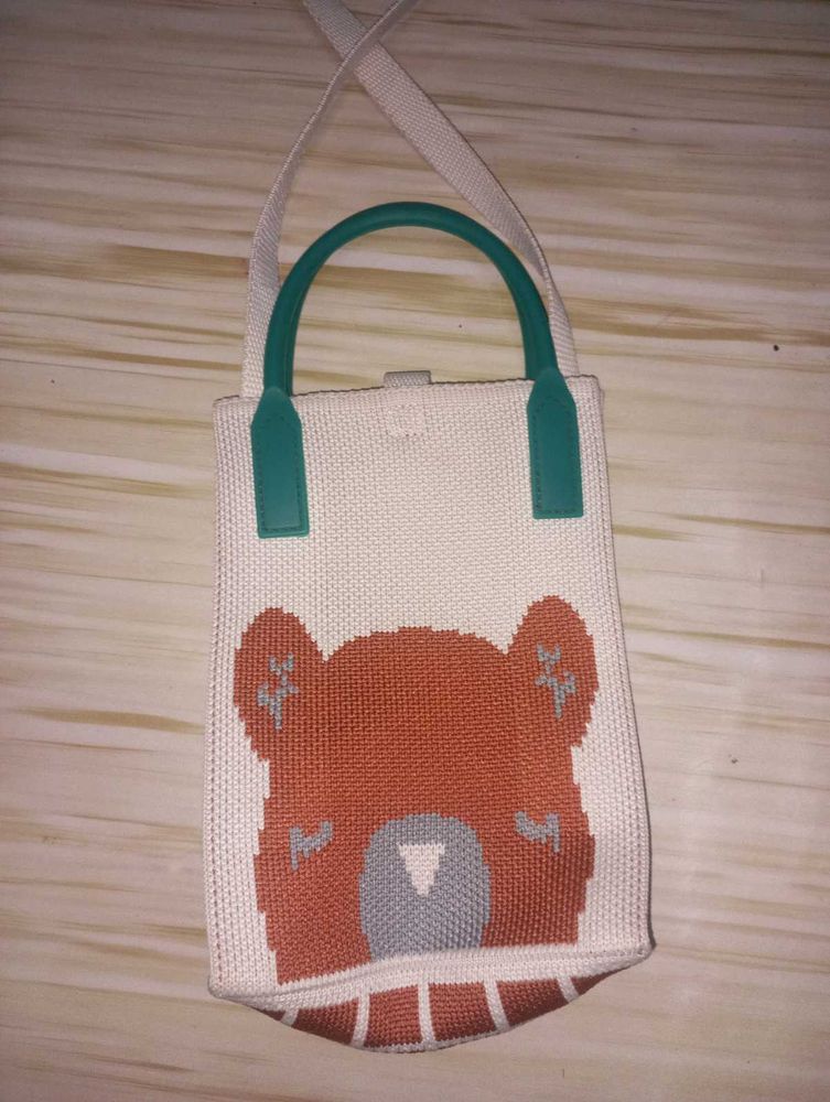 Cute Bear Knit Tote Bag