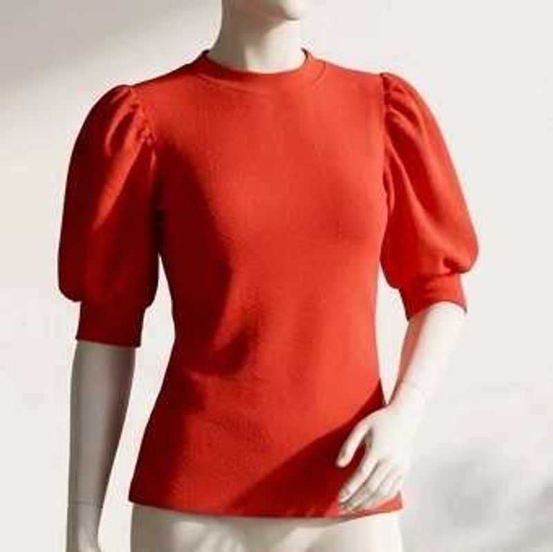 Red Puff Sleeve Top