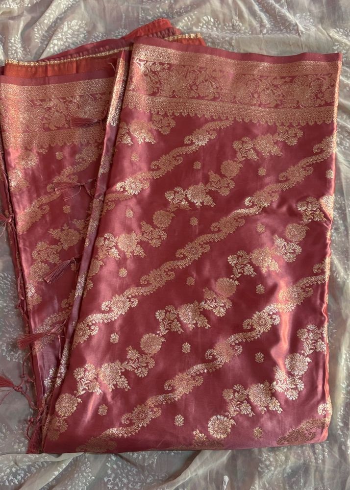 Pink Silk Saree with Stitched blouse (Women’s)