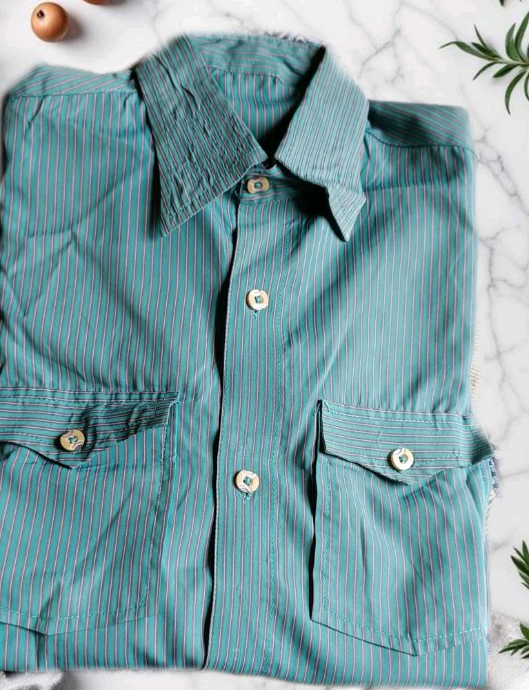 Striped Button-Down Shirt