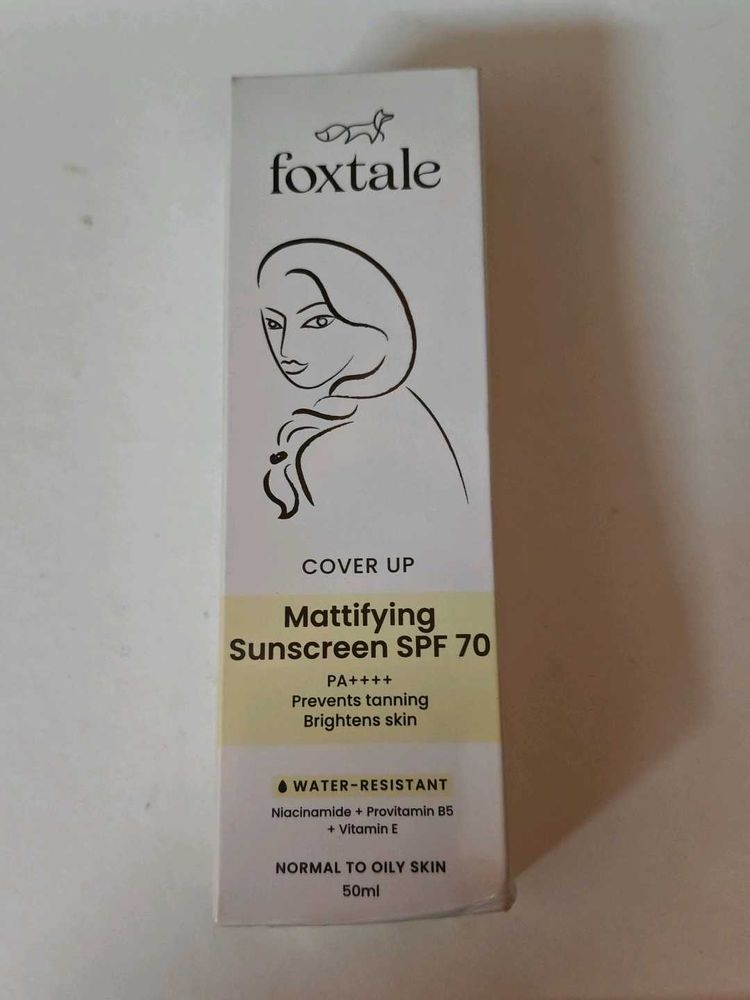 Foxtale Mattifying Sunscreen SPF 70