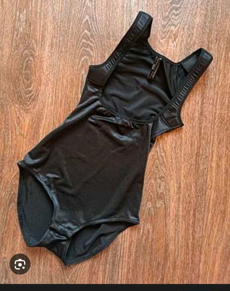 Sleek Black One-Piece Swimsuit